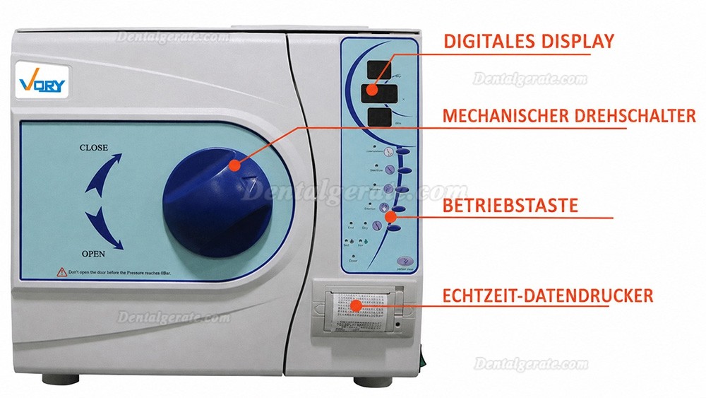 VORY VORY-II 12L-23L Vakuum-Dampf-Autoklav Medizinischer Zahnheilkunde-Autoklaven-Sterilisator + Drucker VORY VORY-II 12L-23L Vakuum-Dampf-Autoklav Medizinischer Zahnheilkunde-Autoklaven-Sterilisator + Drucker
